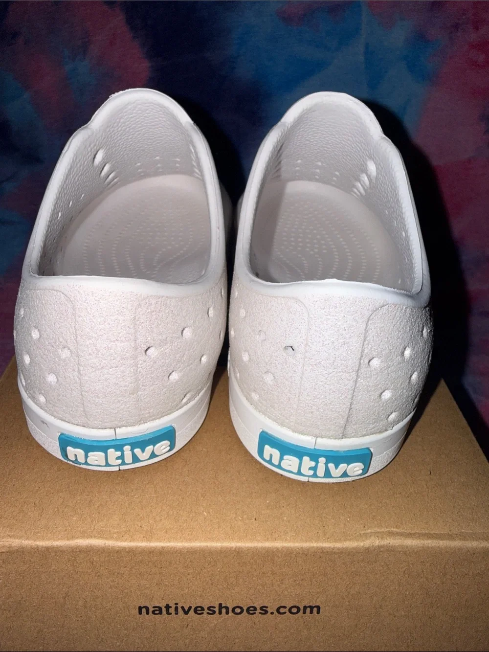 Native Jefferson Slip-On Sneakers in Sparkle shell white bling c13
